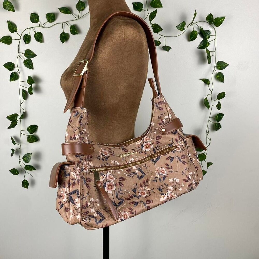 Fiorelli Floral Print shoulder purse Hobo Bag gold hardware Kate Spade boho chic